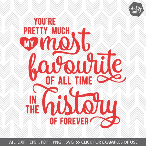 Download Items similar to Valentines SVG - Love Quote Cut File - Typography Scrapbook Clipart - svg dxf ...
