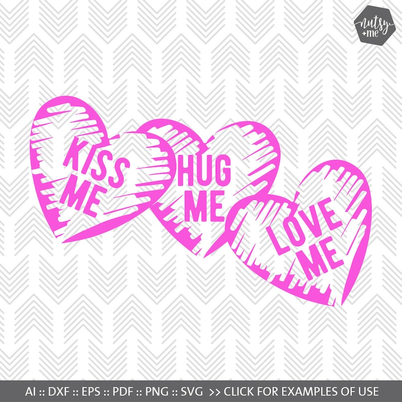 Download Valentines SVG File Candy Hearts Love SVG SVG files for | Etsy