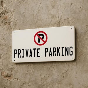 Private parking sign - 15x30 cm -