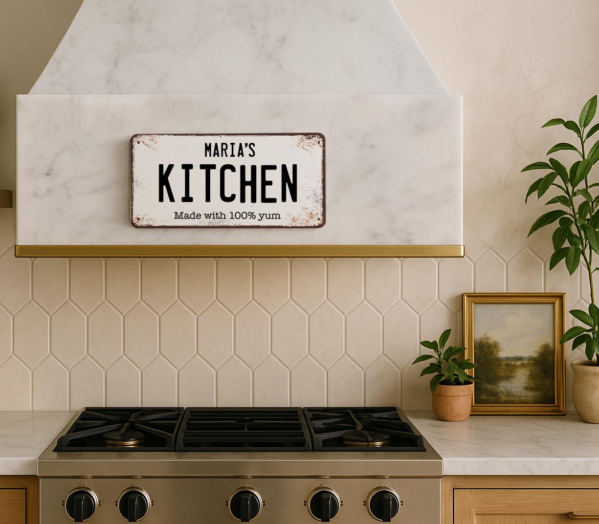 Personalized Kitchen Sign: Funny Custom Metal Decor (15x30 Cm) - Etsy