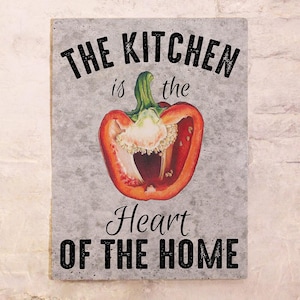 Wall decor Kitchen is the heart of the home, metal sign, 20x30