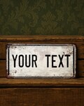 Custom Metal Sign – Personalized Wall Plaque – 9 Colors, Vintage Rust Look, Indoor Outdoor Decor, Custom Text Gift, 15x30 cm product logo