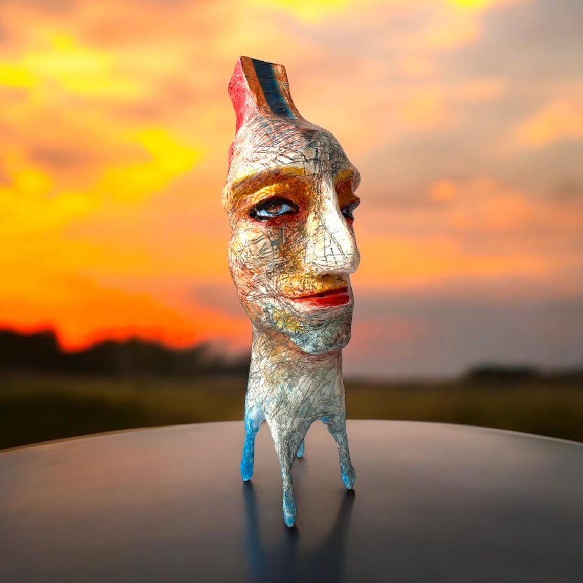 Momo, Sculpture - Papier Marché - Etsy