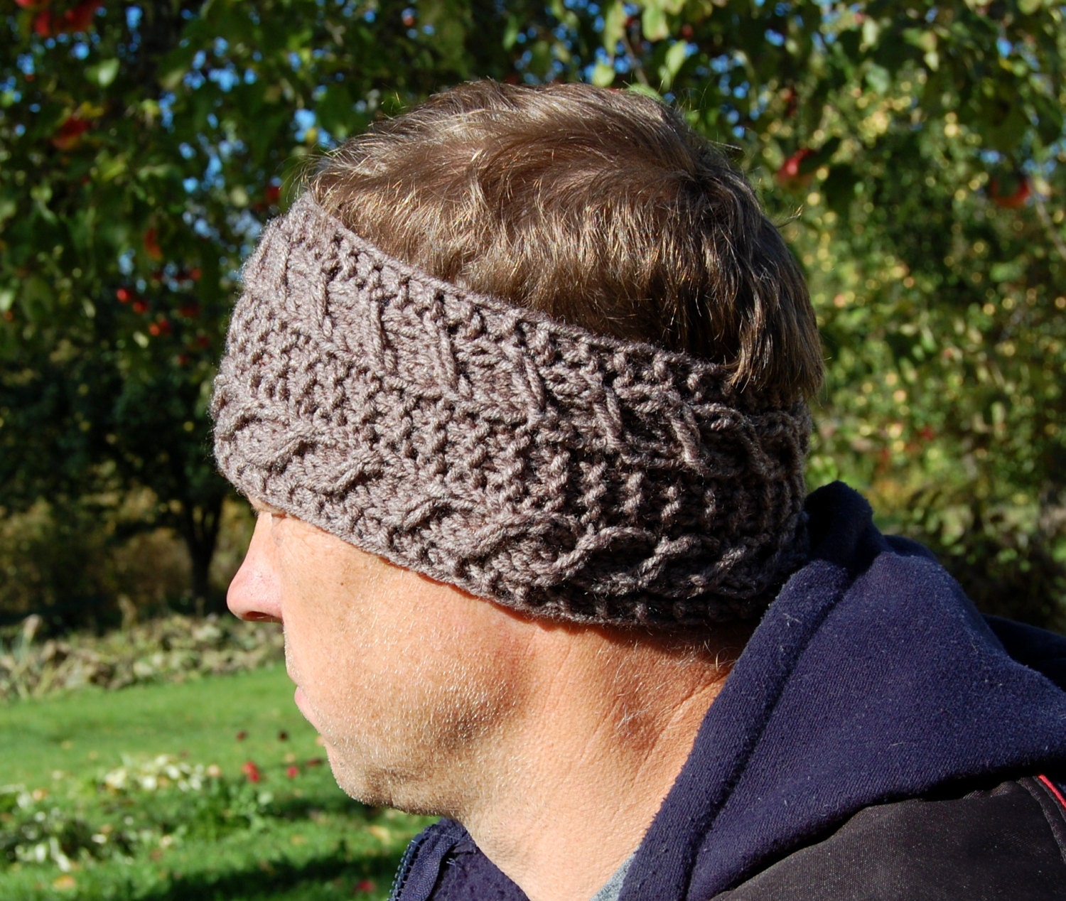 Men's Headband Knitted Head band Hand knit head band Etsy