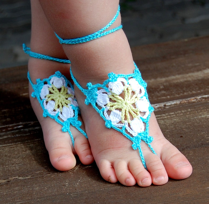 Baby Barefoot Sandals Kids Anklet Crochet Foot Jewelry Etsy