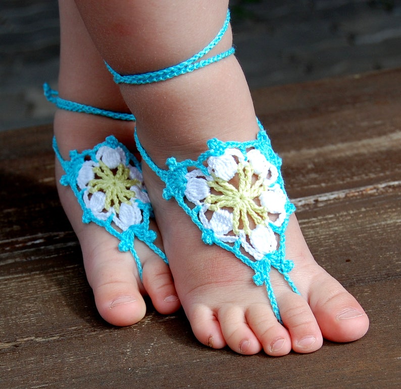 Baby Barefoot Sandals Kids Anklet Crochet Foot Jewelry - Etsy