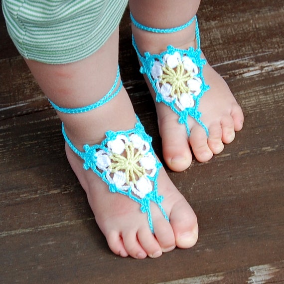 Baby Barefoot Sandals Kids Anklet Crochet Foot Jewelry | Etsy