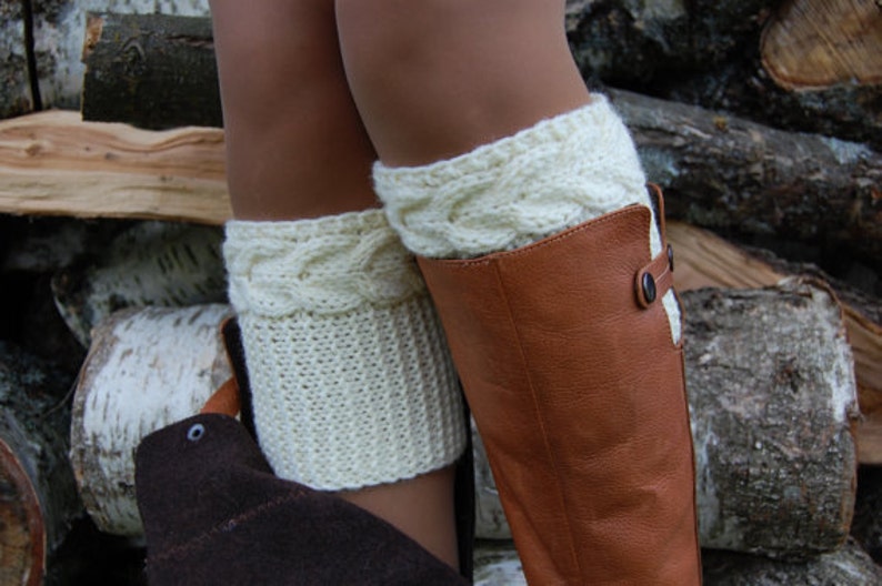 Knit Boot Cuffs Boot Toppers Boot Sock Gaiters Knitted Etsy