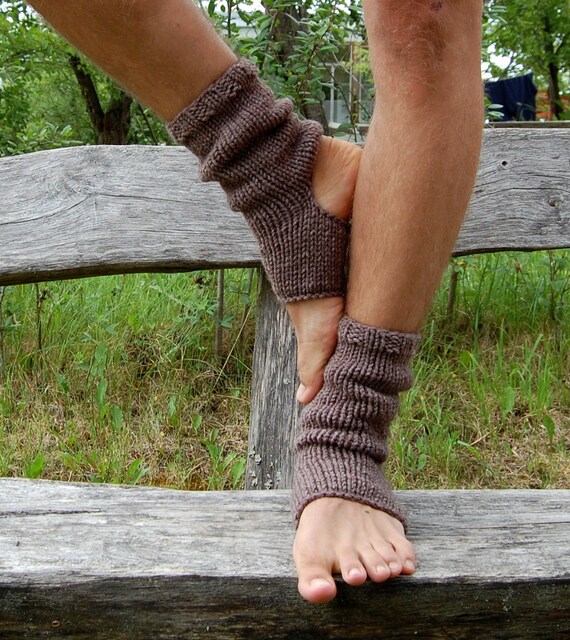 Men's Yoga Socks Hand Knit Yoga Socks Knitted Toeless Etsy