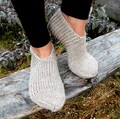 Wool slipper socks, Hand knit wool slipper socks, Knit Indoor Clogs, Wool socks for women product logo