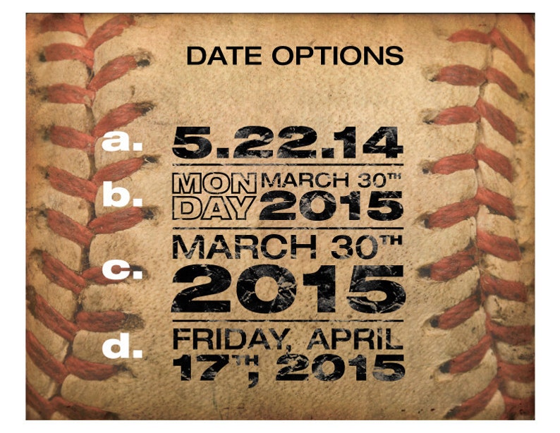 Custom Baseball Birth Announcement Poster 8x10 baby name stats Etsy