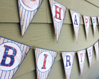 CUSTOM Vintage Baseball Party Banner Sign Digital