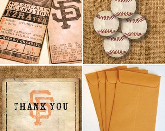 Custom Vintage Baseball Party Package