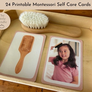Wydrukowane karty Montessori Wydrukowane karty rutynowe Montessori Praktyczne życie Prawdziwe karty fotograficzne Karty do nauki Montessori Wydrukowane karty Montessori