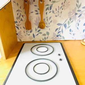 Kit de remplacement pour dessus de cuisinière Ikea Duktig, hack pour cuisinière Play, accessoires de cuisine Ikea Duktig, hack d'éclairage pour cuisinière Ikea Play Duktig, plaque de cuisson