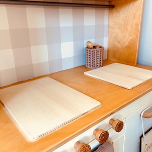 Housse de cuisinière pour cuisine, Housse de poêle Ikea Duktig, Accessoires de cuisine pour Ikea Duktig Hacks Ikea Duktig DIY Planche en bois pour cuisine