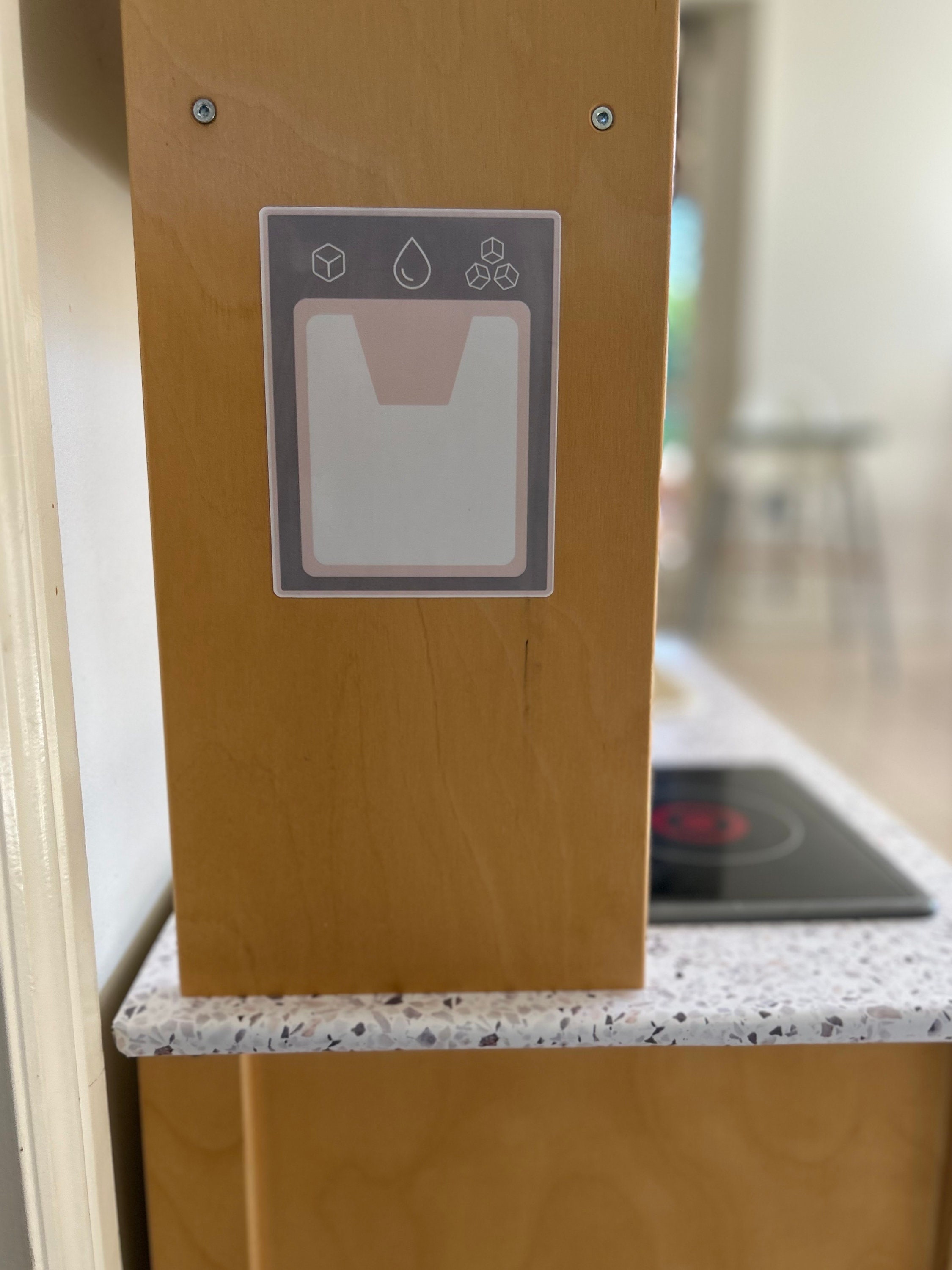 Icemaker Decal for Play Kitchen Water Dispenser Sticker Play Etsy