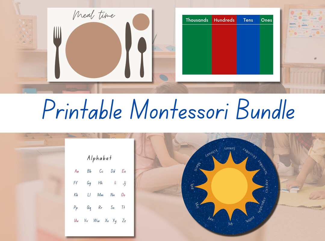 Montessori Bundle, Montessori Placemat, Montessori Practical Life