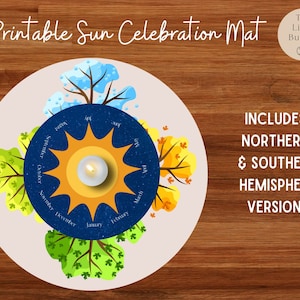 Montessori Sun Celebration Mat Printable Montessori Birthday Mat Montessori Sun Mat Printable Sun Montessori Birthday Celebration Sun Mat