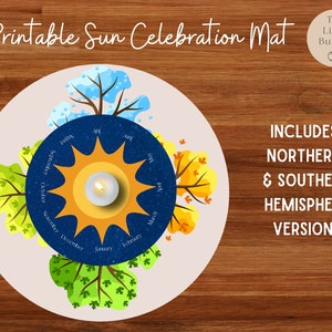 Montessori Sun Celebration Mat Printable Montessori Birthday Mat Montessori Sun Mat Printable Sun Montessori Birthday Celebration Sun Mat