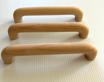 Play kitchen handle Wood 128mm Wooden Handle 5 inch Handle Wood for Cabinet Wooden Drawer Pull Wooden handle play kitchen cabinet handle