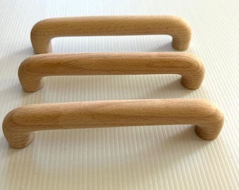 Play kitchen handle Wood 128mm Wooden Handle 5 inch Handle Wood for Cabinet Wooden Drawer Pull Wooden handle play kitchen cabinet handle