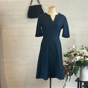 1950&#39;s beautiful woven woollen dress
