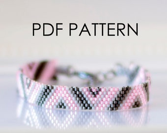 Peyote Beaded Bracelet Tutorial, Geometric Pattern (PDF)
