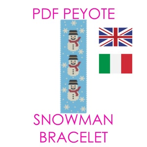 PDF Peyote Snowman Bracelet Pattern Tutorial with Word Chart image 3