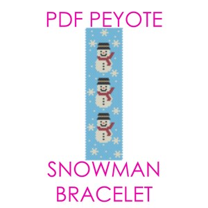 PDF Peyote Snowman Bracelet Pattern Tutorial with Word Chart image 10