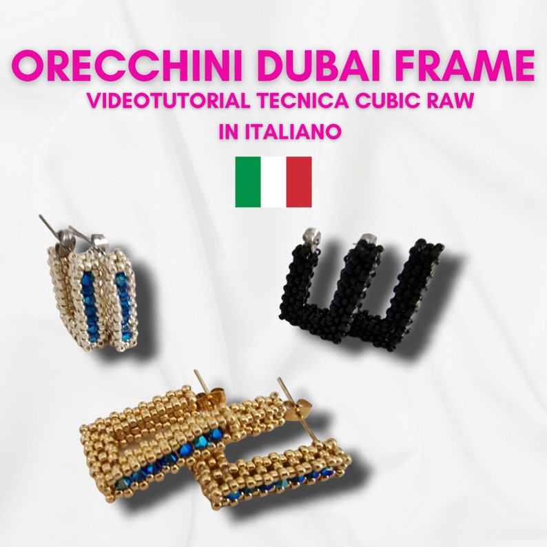 Tutorial Orecchini Dubai Frame VIDEOTUTORIAL in ENGLISH immagine 3