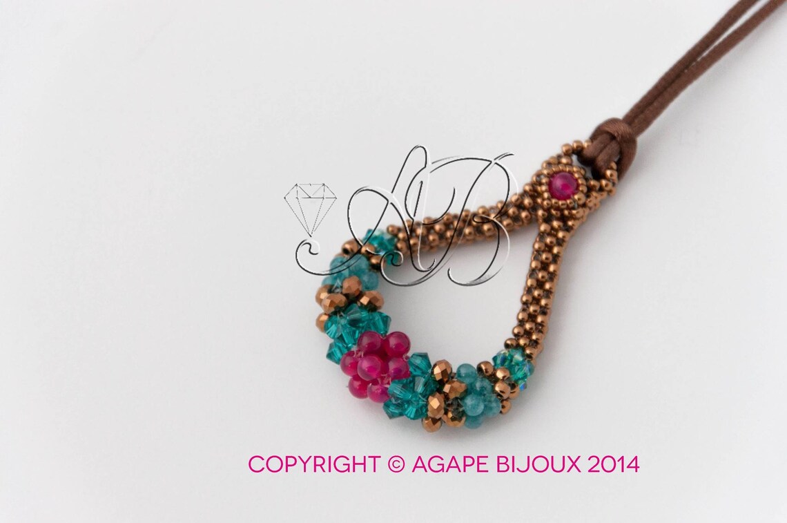 Blue drop Pendant Tutorial PDF PATTERN ENGLISH or Italian Etsy