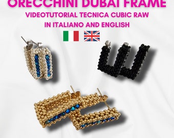 Dubai Frame Earrings Tutorial - VIDEOTUTORIAL in ITALIANO o INGLESE