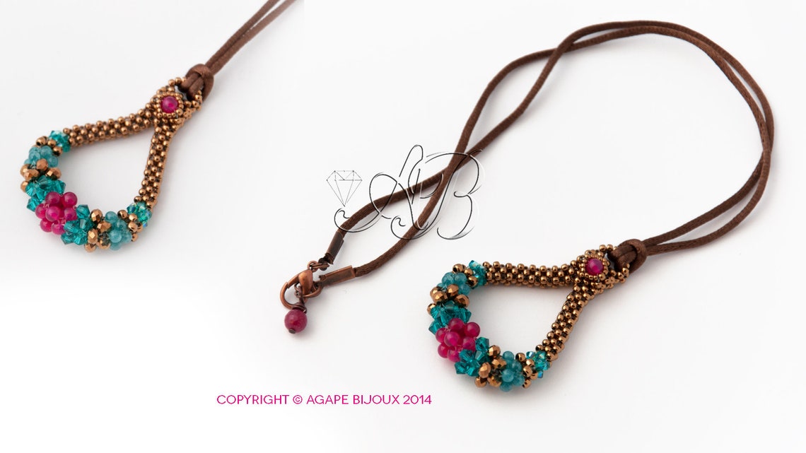 Blue drop Pendant Tutorial PDF PATTERN ENGLISH or Italian Etsy