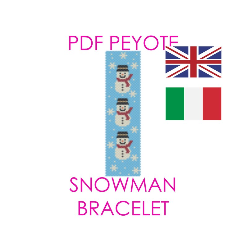 PDF Peyote Snowman Bracelet Pattern Tutorial with Word Chart image 8