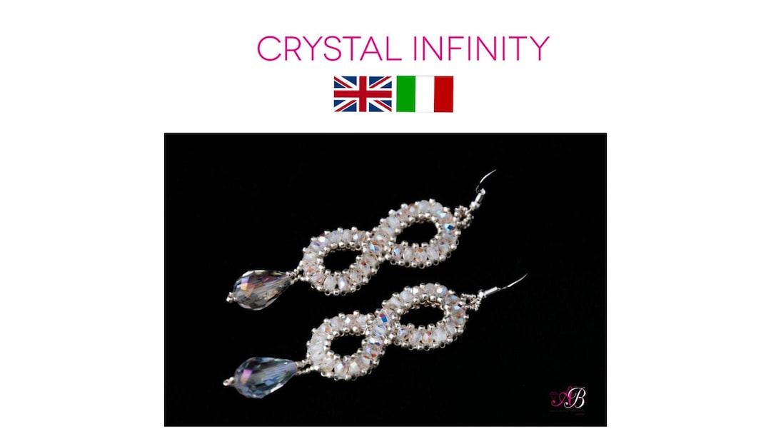TUTORIAL Earrings Pattern PDF Crystal Infinity - Etsy