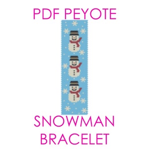 PDF Peyote Snowman Bracelet Pattern Tutorial with Word Chart image 9