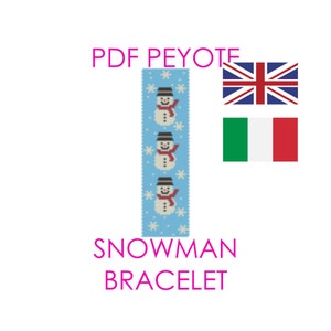 PDF Peyote Schneemann Armband Muster Anleitung mit Word Chart