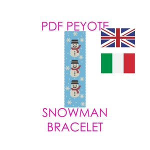 PDF Peyote Snowman Bracelet Pattern Tutorial with Word Chart image 1