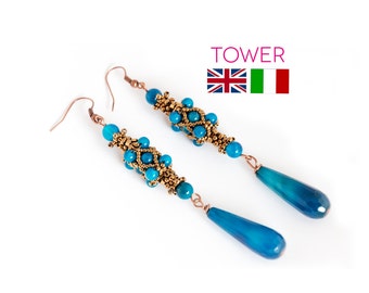 TUTORIAL PDF PATTERN Tower Earrings