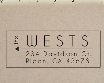 Personalized Custom Name Returned Address Wedding Gift Thank You Card Handle Mounted Rubber Stamp OR Pre-inked Stamp RE729