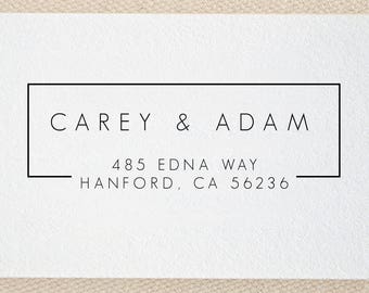 Return Address Stamp Personalized Custom Names Wedding Name Gift Card Handle Mounted Rubber Stamp Pre-inked Stamp Self inking Stamp RE930