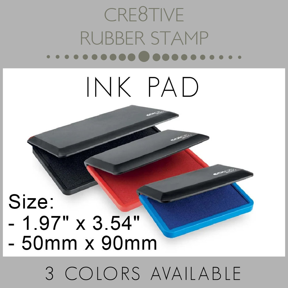 INK PAD STAMP - Red Ink Pad - Stamp Ink Colours - Choice of Colors - Ink  for Rubber Stamp