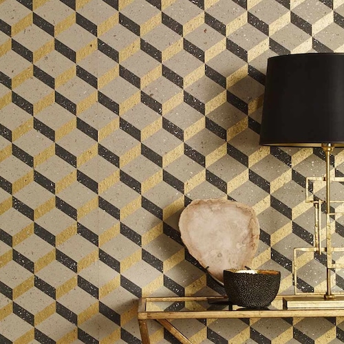 French Designer Art Deco Geometric Gold Black Metallic Real Etsy