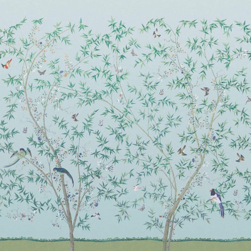 Chinoiserie Wallpaper Panel / Wallcovering Chinoiserie Mural - Etsy