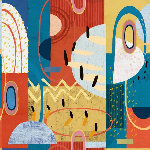 Large Scale Abstract Midcentury Modern Wallpaper Etsy