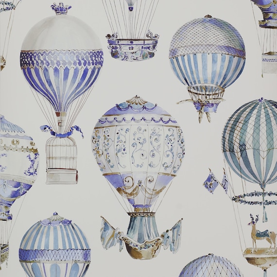 Hot Air Balloons Wallpaper Manuel Canovas Paris L'envol - Etsy Hot Air Balloons Wallpaper Manuel Canovas Paris L'envol - Etsy