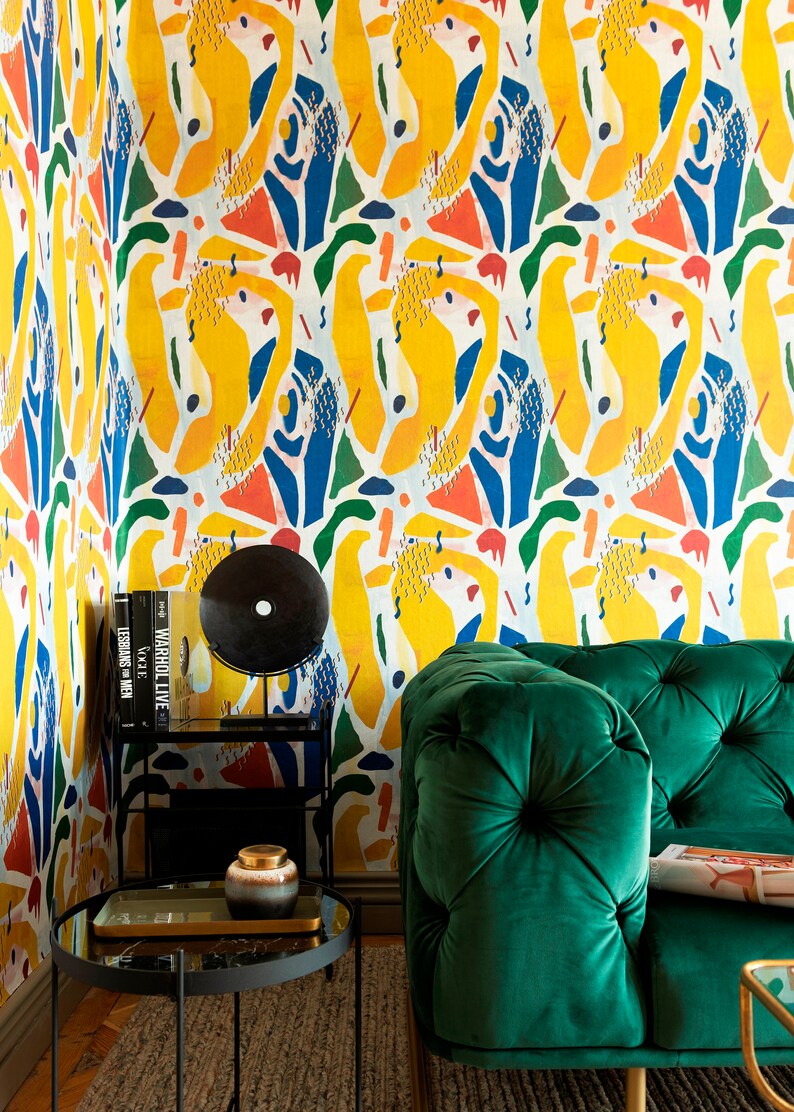 Dramatic Large Scale Abstract Wallpaper Henri Matisse Art Etsy