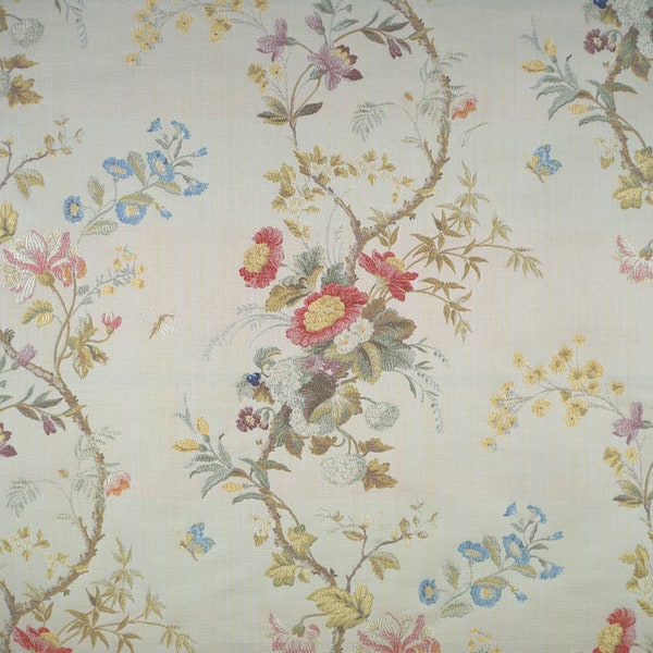 5 or 10 yards - Scalamandre Meissen Magnolia luxury Italian lampas fabric (also available by the yard) - high end designer fabric