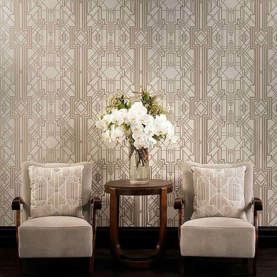 The Great Gatsby Iconic Art Deco Wallpaper Design Wallcovering Glamorous Feature Wall 1920s